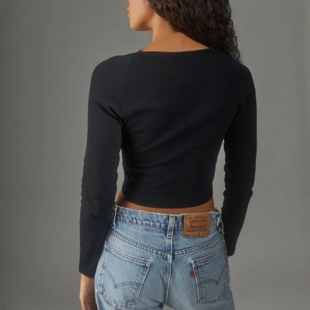 Urban Outfitters Diamante Flaming Cutout Tee NWT Size S - Picture 3 of 8